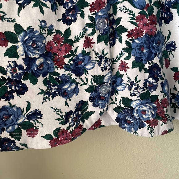 Vintage Fritzi short sleeve floral button down blouse - Picture 6 of 7